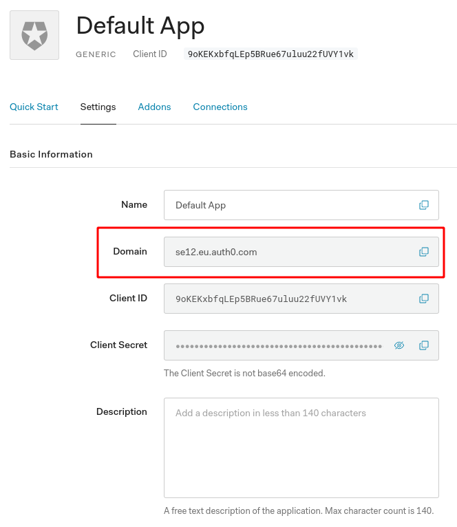 Auth0 Domain