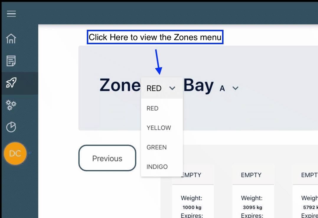 Select a zone