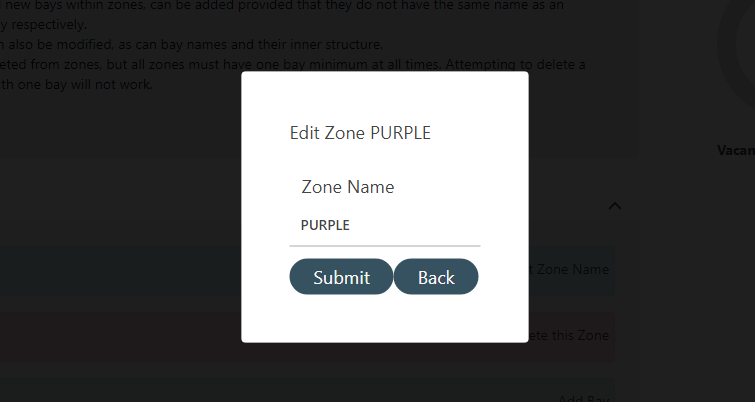 Edit zone name